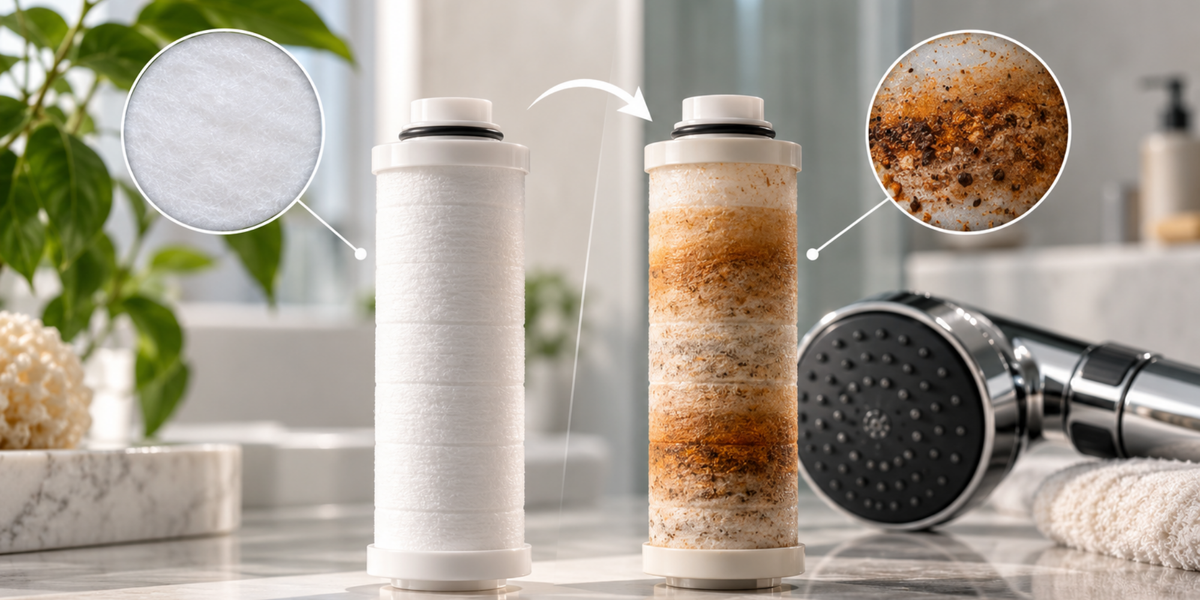 Cartouche filtrante de douche : quand la changer, et comment savoir qu'elle est saturée